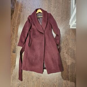 Club Monaco Deep Burgundy Trench Coat